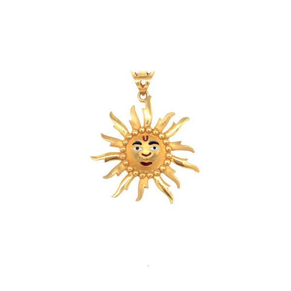 22KT Surya Gold Pendant |Pachchigar Jewellers