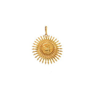 Divine Glowing Surya 22KT Gold Daily Wear Locket