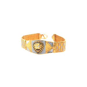 22K Gold Lion Face Design Men's Bracelet|Pachchigar Jeweller