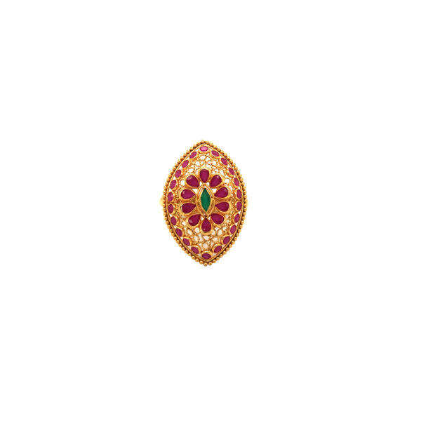 22KT Statement Gold Ring For Women | Pachchigar Jewellers