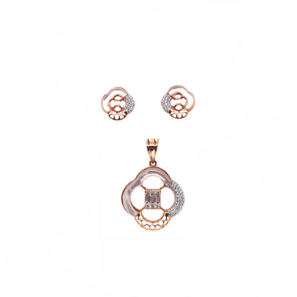 18KT Rose Gold Pendant Set |Pachchigar Jewellers