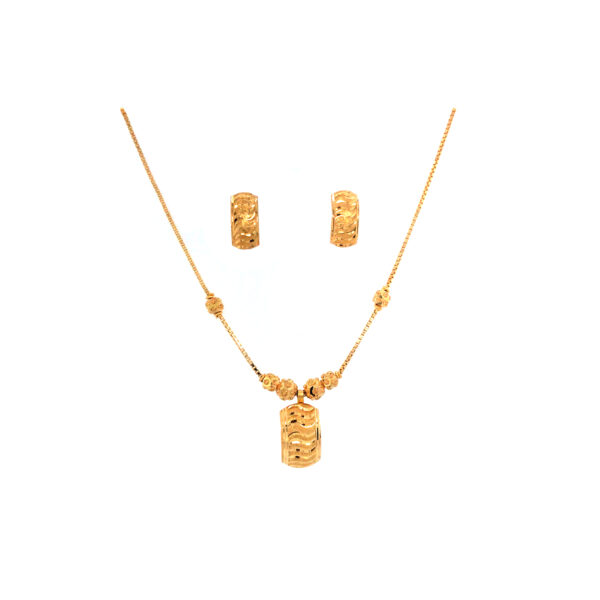 22K Yellow Gold Routine Wear Pendant Set