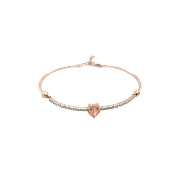 Heart-Shaped 18KT Rose Gold  Bracelet | Pachchigar Jewellers