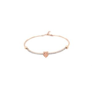 Heart-Shaped 18KT Rose Gold  Bracelet | Pachchigar Jewellers