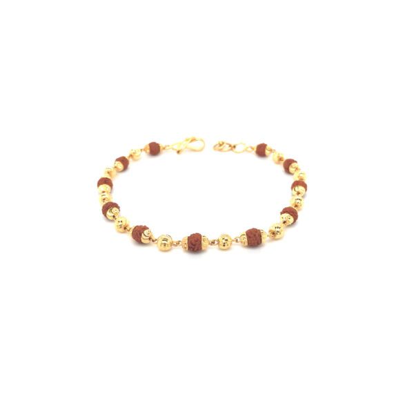 22KT Gold  Rudraksha Beads Bracelet | Pachchigar Jewellers