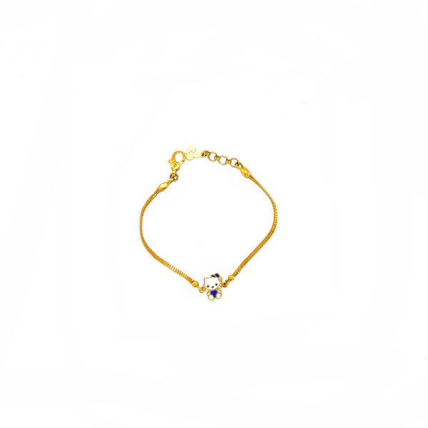 Cute Kitty Charm 22K Gold Kids Bracelet |Pachchigar Jewelers