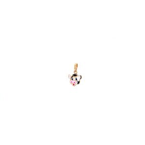 Playful Cow Face 18KT Gold Kids Pendant |Pachchigar jewelers