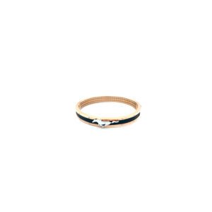 18KT Men’s Rose Gold & Black Mustang-Inspired Bracelet