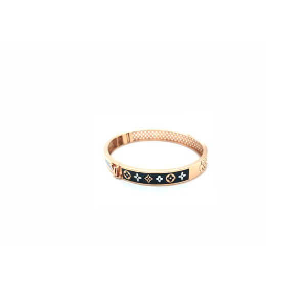 Designer Inspired Rose Gold Bracelet with Black Detailing