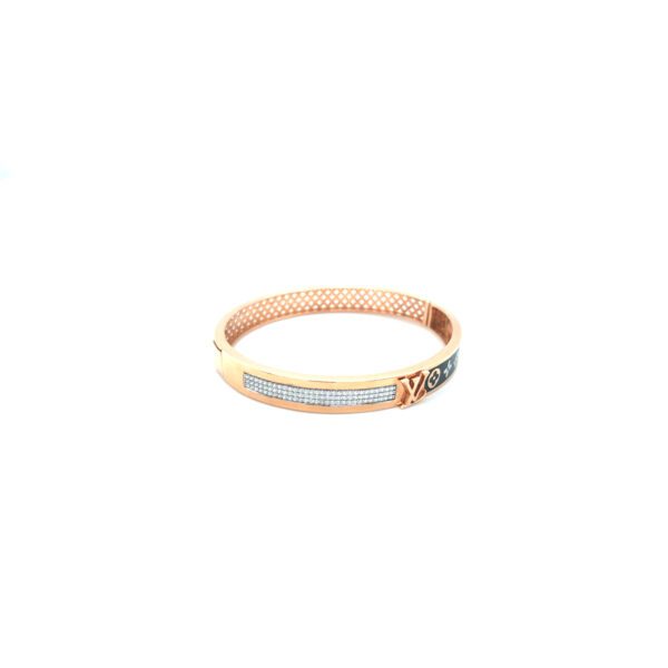 Designer Inspired Rose Gold Bracelet with Black Detailing