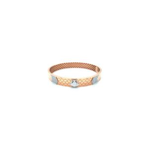 Men’s 18KT Rose Gold Honeycomb-Textured  Bracelet