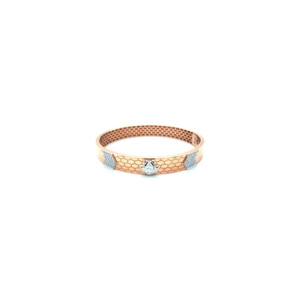 Men’s 18KT Rose Gold Honeycomb-Textured  Bracelet