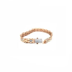 Men’s Rose Gold DiamondLink Bracelet |Pachchigar Jewellers