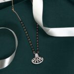 Designer Diamond Mangalsutra Pendant Set - Lightweight & Elegant