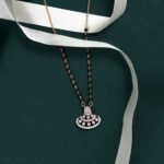 Designer Diamond Mangalsutra Pendant Set - Lightweight & Elegant