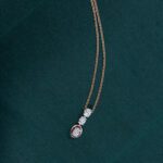 Subtle Sparkle: Diamond Pendant Set with Rose Gold chain