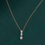 Subtle Sparkle: Diamond Pendant Set with Rose Gold chain