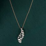 Timeless Shimmer Diamond Pendant Set for Classy Looks with Rose Gold chain