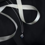 Modern muse: Blue-accented Pendant Set with diamond sparkle And Studs Earring