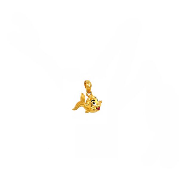 22KT Gold Smiling Fish Pendant for Kids| Pachchigar Jewelers