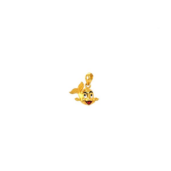 22KT Gold Smiling Fish Pendant for Kids| Pachchigar Jewelers