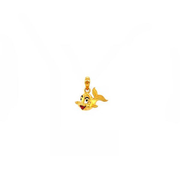 22KT Gold Smiling Fish Pendant for Kids| Pachchigar Jewelers