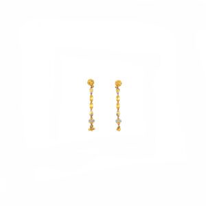 22KT Gold Dangling Earrings For Festive Wear