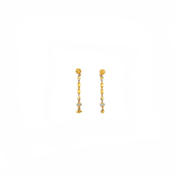 22KT Gold Dangling Earrings For Festive Wear