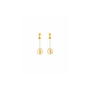 Golden Swing Hoop 22KT Gold Earrings | Pachchigar Jewellers