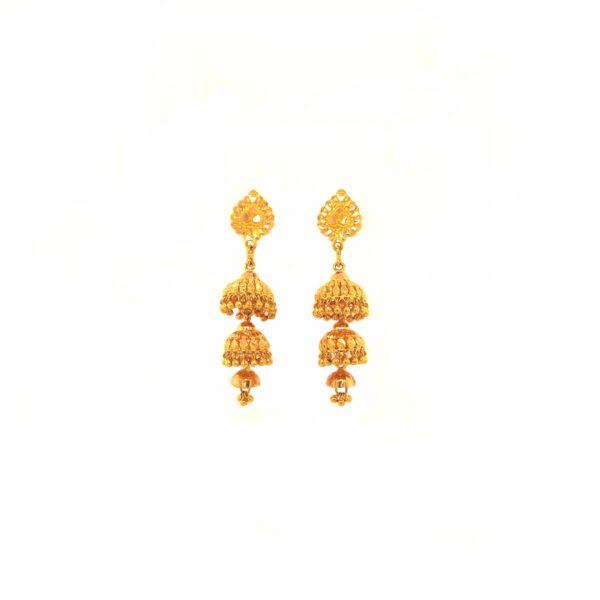 Delicate 22K Gold Earrings for Women – Elegant Jewelry
