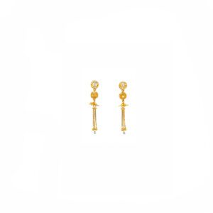 Regal Tassel Drop 22KT Gold Earrings |Pachchigar Jewellers