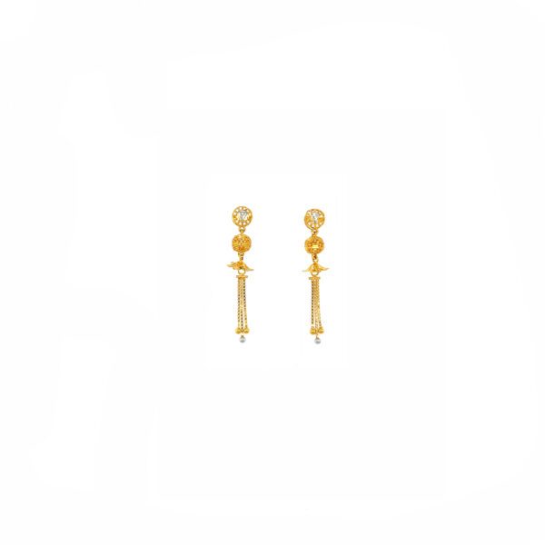 Regal Tassel Drop 22KT Gold Earrings |Pachchigar Jewellers