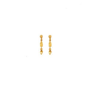 Lightweight 22KT Gold Dangle Earrings|Pachchigar Jewellers