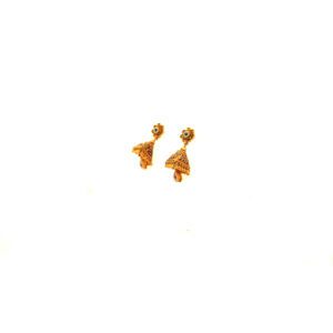 Temple-Inspired 22K Gold Earrings – Traditional Charm with Modern Finish