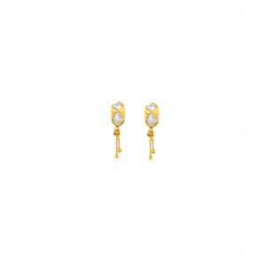 22KT Gold Textured Dangle Earrings |Pachchigar Jewellers 22KT Gold Textured Dangle Earrings |Pachchigar Jewellers