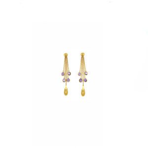 22KT Gold Textured Dangle Earrings |Pachchigar Jewellers 22KT Gold Textured Dangle Earrings |Pachchigar Jewellers