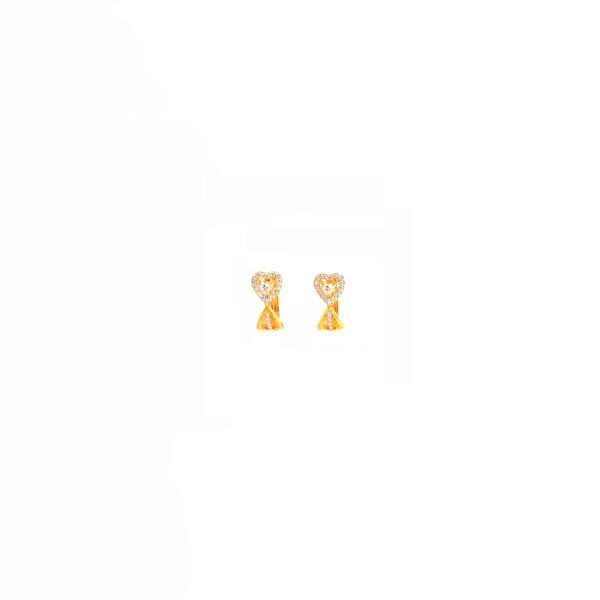 Office Wear 22K Gold Earrings – Sleek and Subtle Design