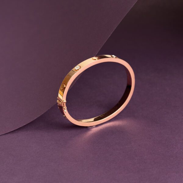 Cartier 18K Rose Gold Diamond Bracelet for Men & Women