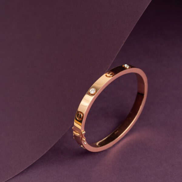 Cartier 18K Rose Gold Diamond Bracelet for Men & Women
