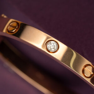 Cartier 18K Rose Gold Diamond Bracelet for Men & Women
