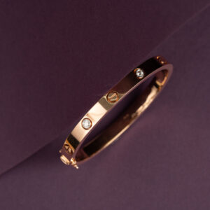 Cartier 18K Rose Gold Diamond Bracelet for Men & Women